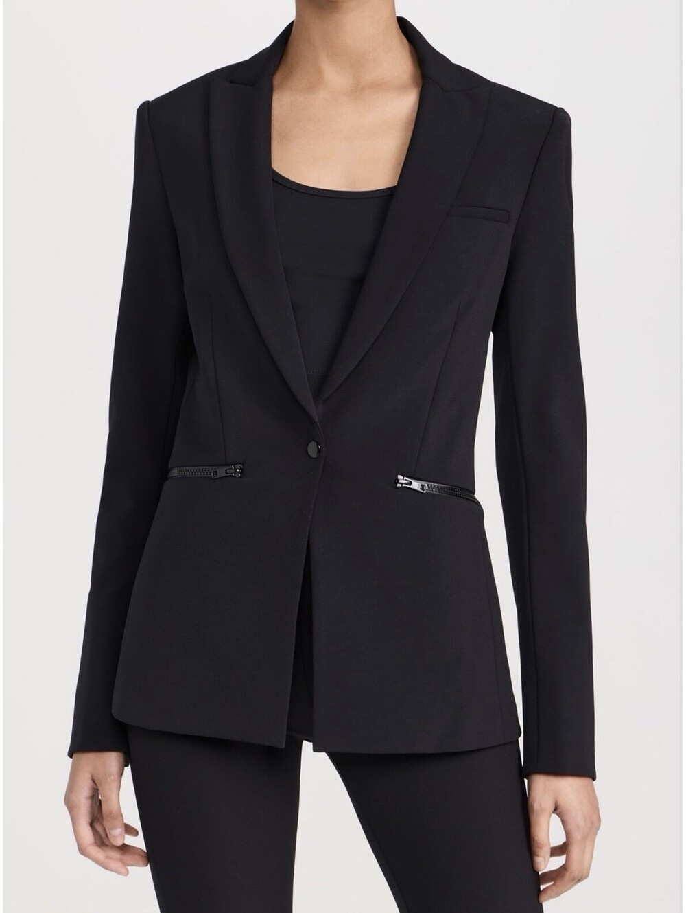 New Veronica Beard Scuba Knit Jacket In Black Size 16 $795